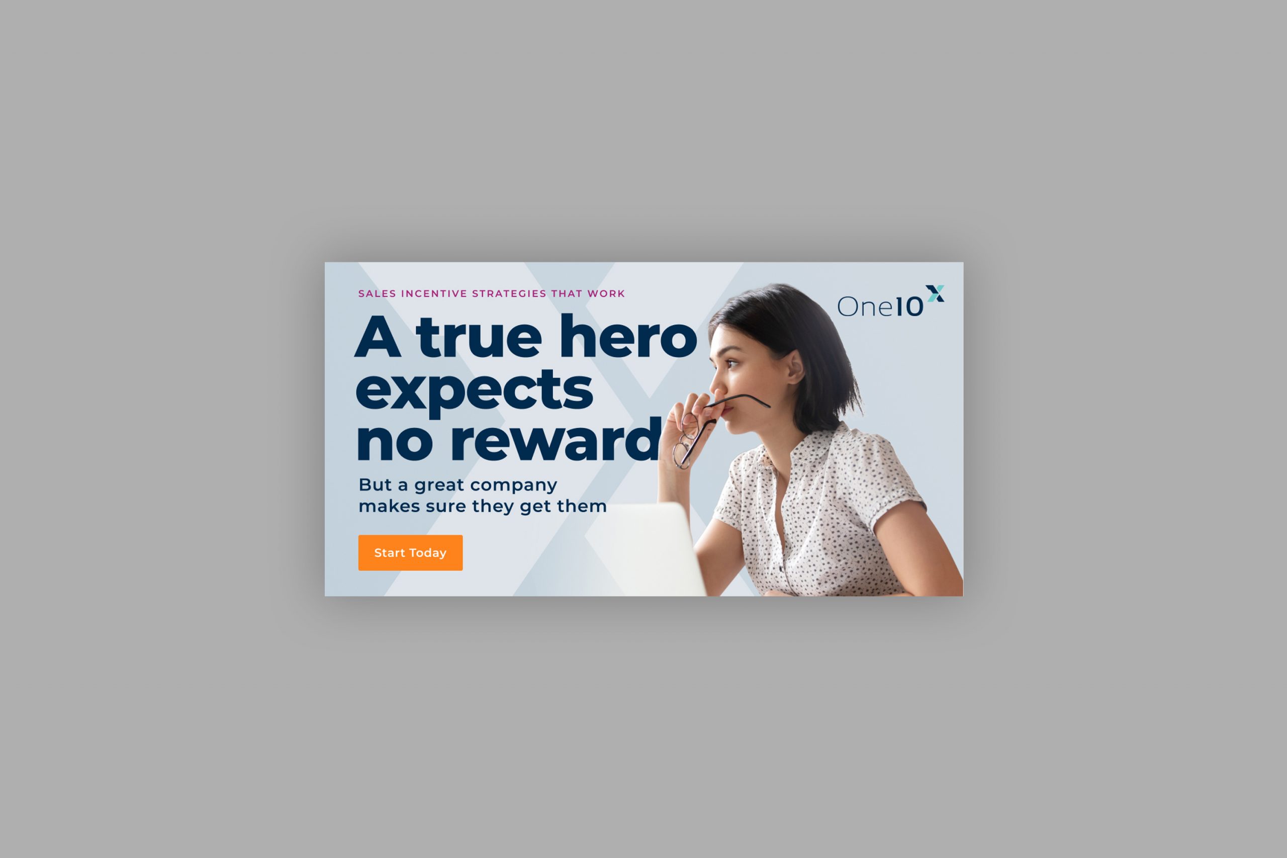 OneX-hero-ad-2 an ad with headline "A true hero expects no award"